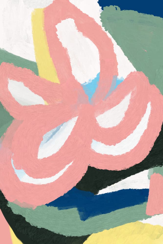 Abstract Pink Bloom by Jilli Darling — canvas wall art