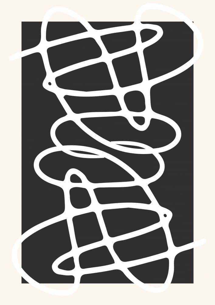 Swirling Line Abstract by RS LAB STUDIO — canvas wall art