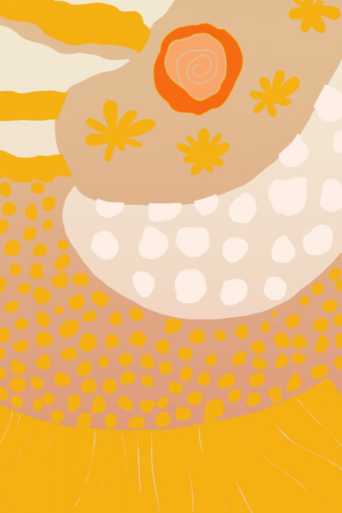 Warm Organic Shapes by casa cartissi — canvas wall art