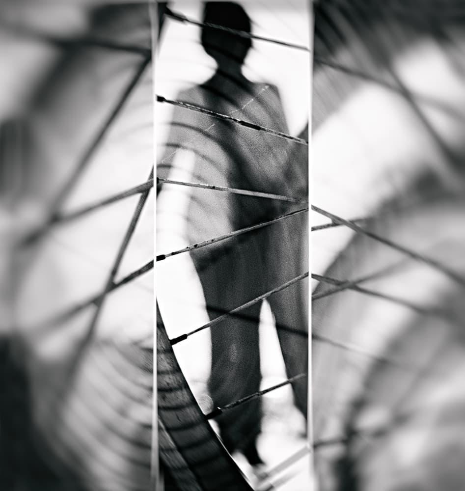 Figure Through Grid by Ina Tänzer — canvas wall art