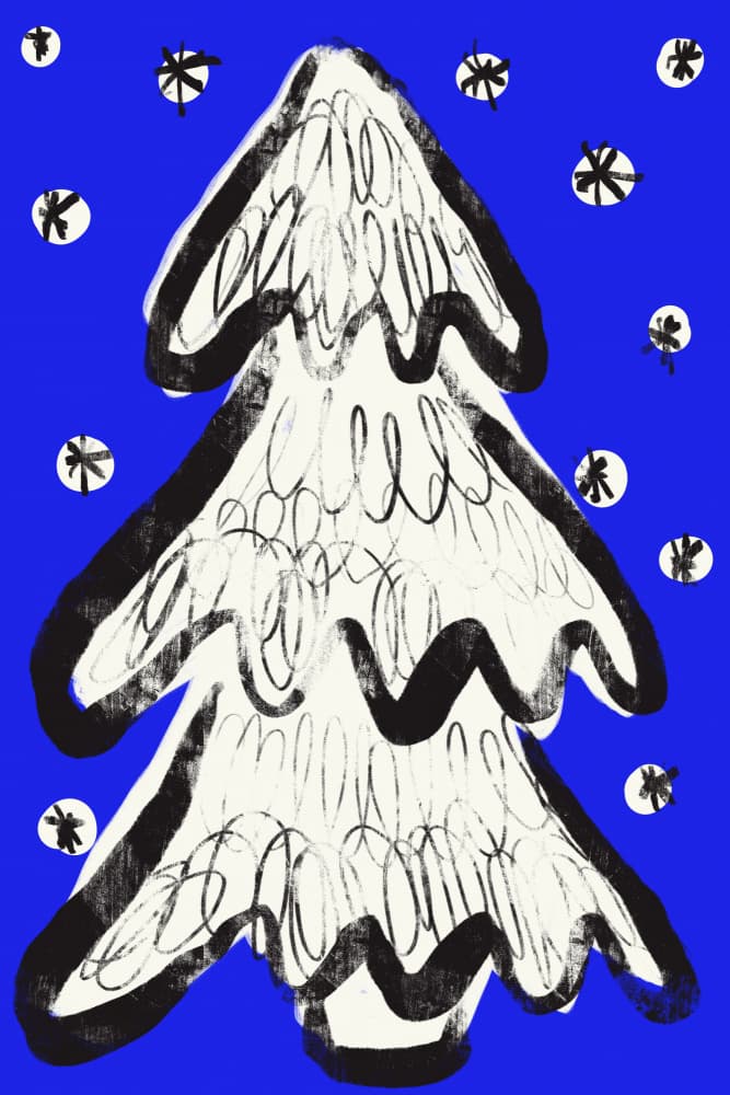 Winter Whimsy Tree by Treechild — canvas wall art