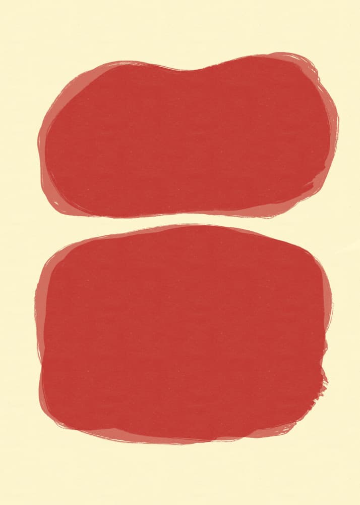 Minimal Red Shapes by Sharyn Bursic — canvas wall art