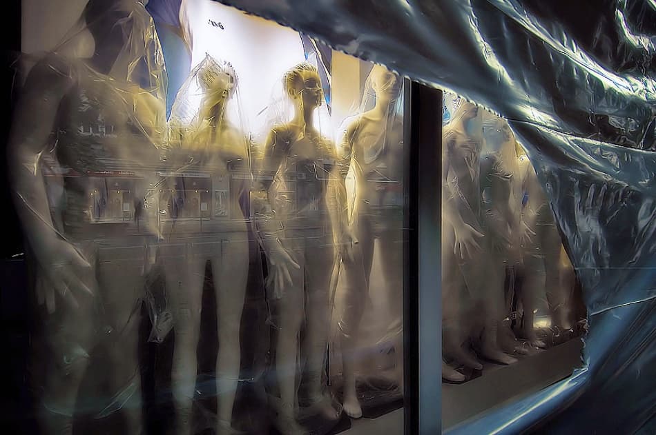 Wrapped Window Mannequins by Jure Kravanja — canvas wall art