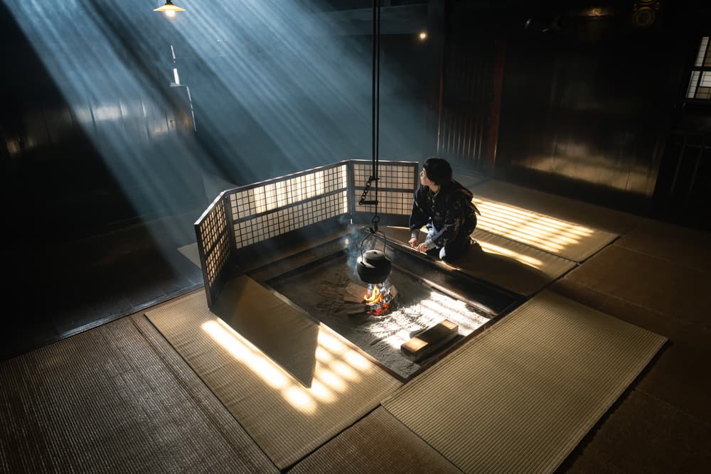 Sunlit Japanese Hearth by Takeshi Mitamura — canvas wall art