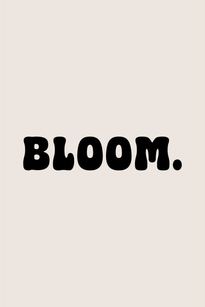 Simply Bloom Word by Karen Menzenbach — canvas wall art