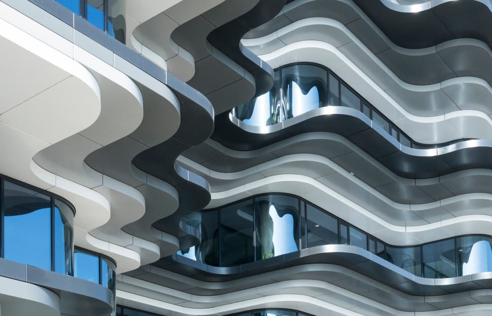 Wavy Modern Architecture by Alida van Zaane — canvas wall art
