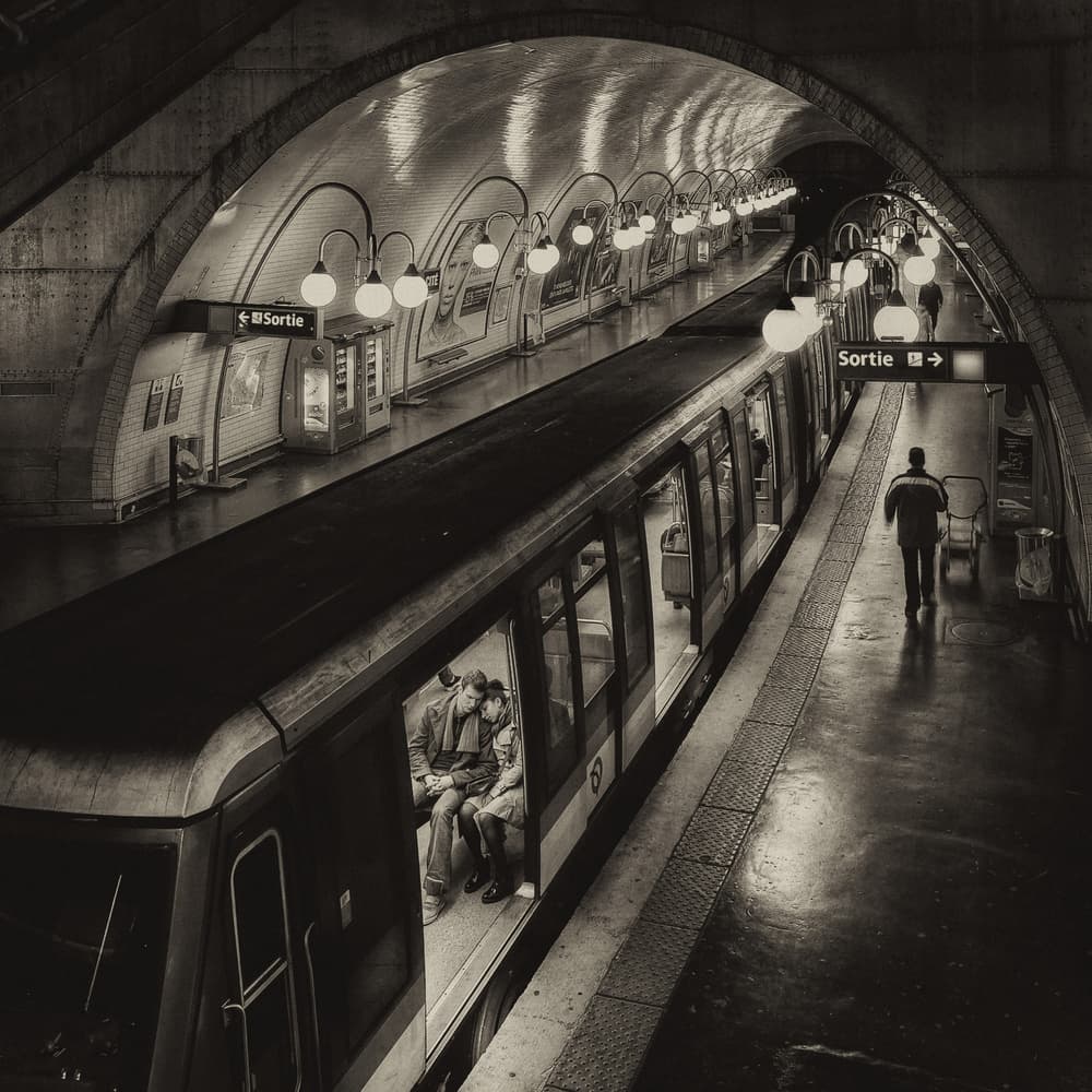 Subway Station Romance by Thomas Siegel — canvas wall art