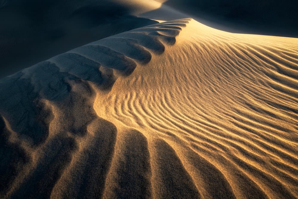 Golden Desert Dunes by Gerald Macua — canvas wall art