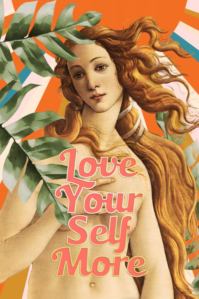 Love Yourself Venus Portrait by amini54 — canvas wall art