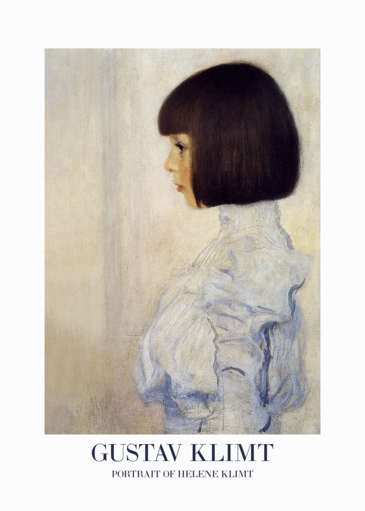 Portrait of Helene Klimt (1898) Poster by Gustav Klimt — canvas wall art