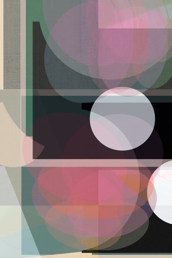 Soft Geometric Overlap by cartissi — canvas wall art