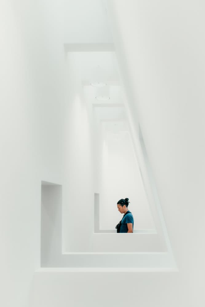 Woman in Modern Minimalism by Andy Bauer — canvas wall art