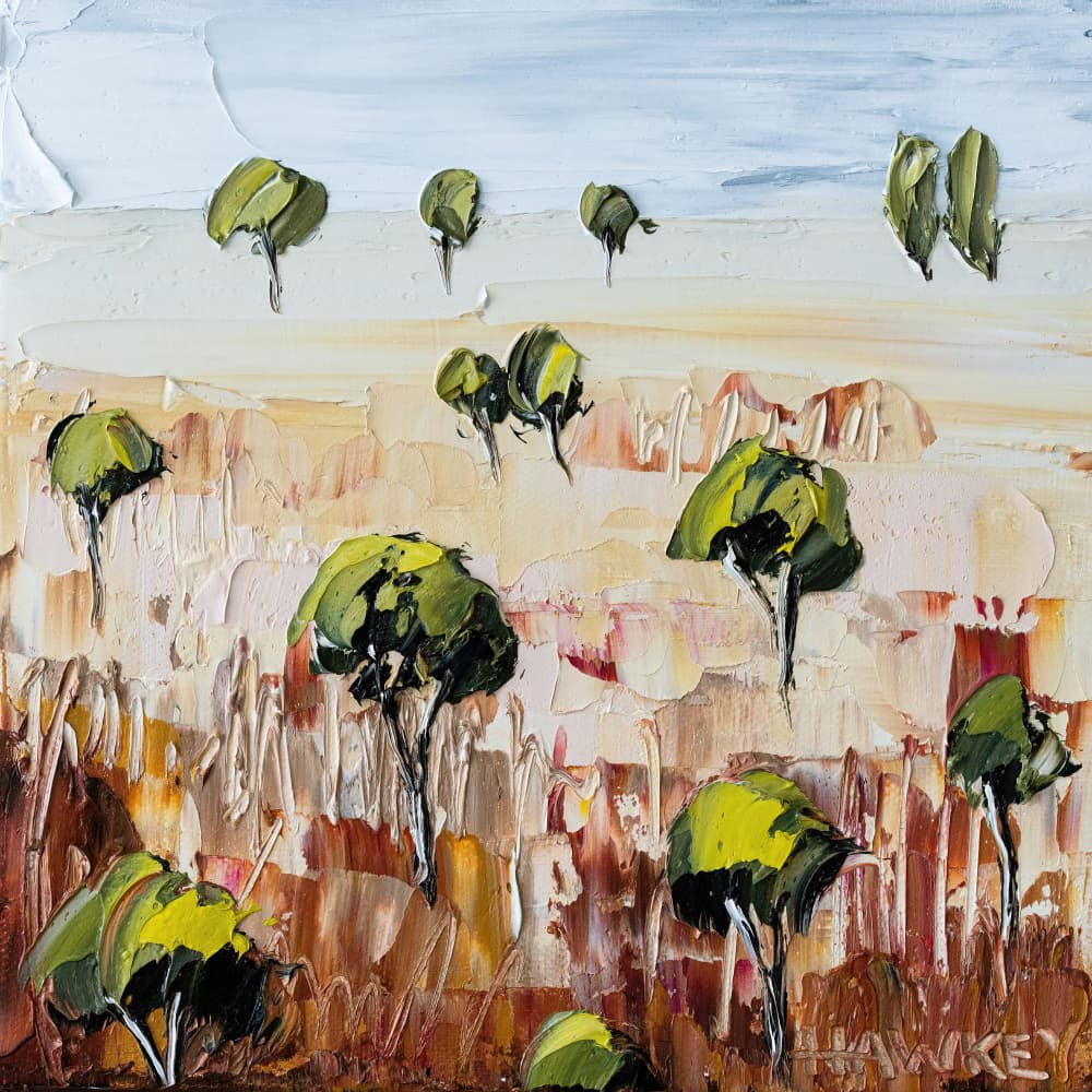 Textured Outback Landscape by Angela Hawkey — canvas wall art