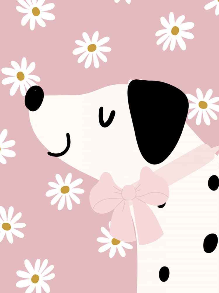 Charming Dalmatian Daisies by Mathieu jeuf — canvas wall art
