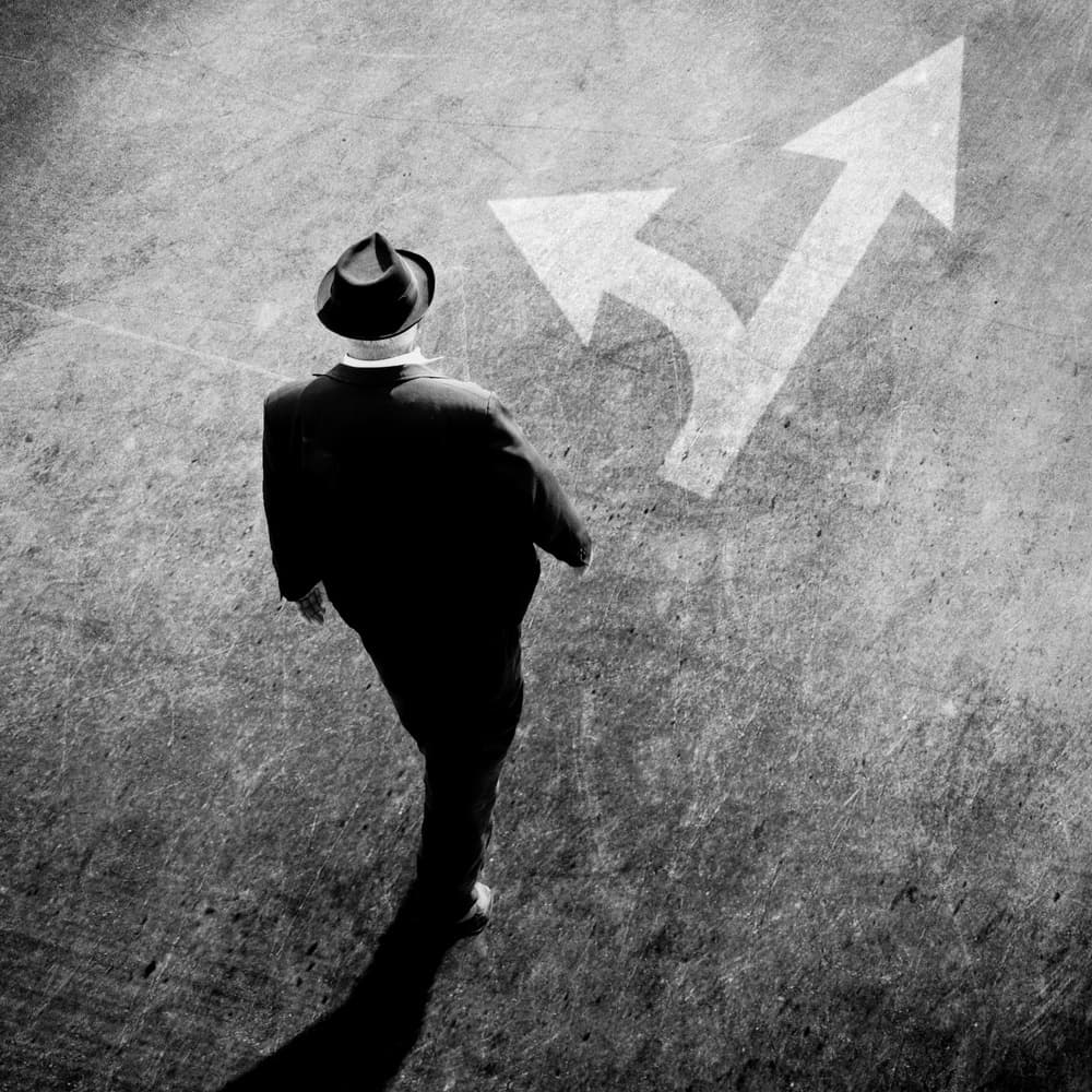 Man at Crossroads by Nermin Smajić — canvas wall art