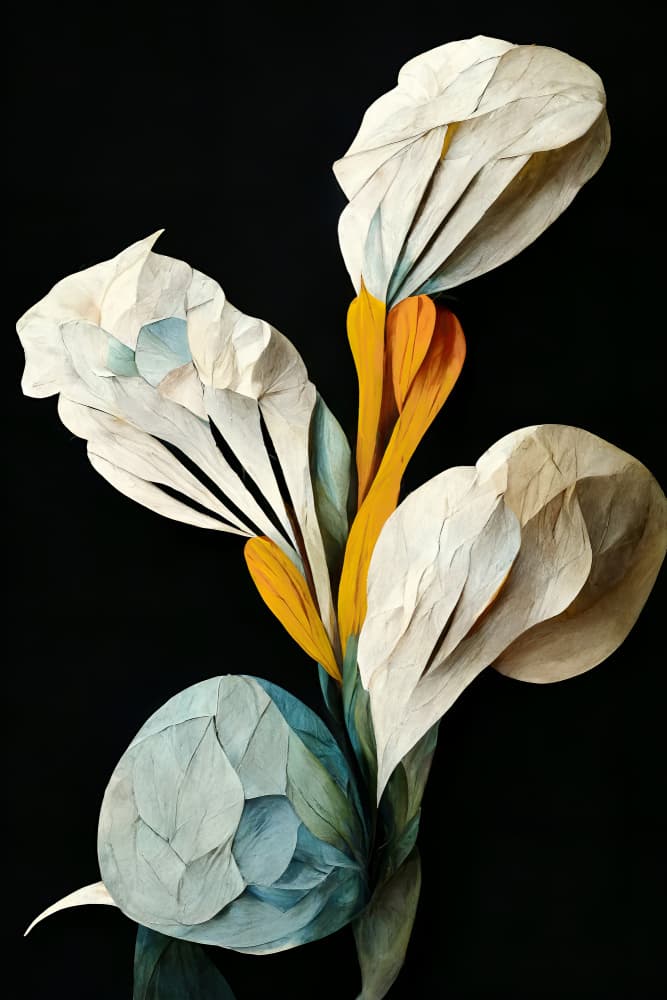 Paper Petal Bouquet by Treechild — canvas wall art