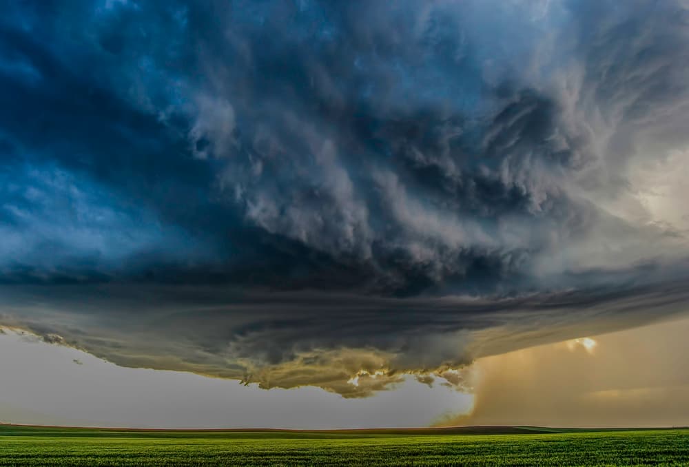 Dramatic Storm Over Field by Rob Darby — canvas wall art