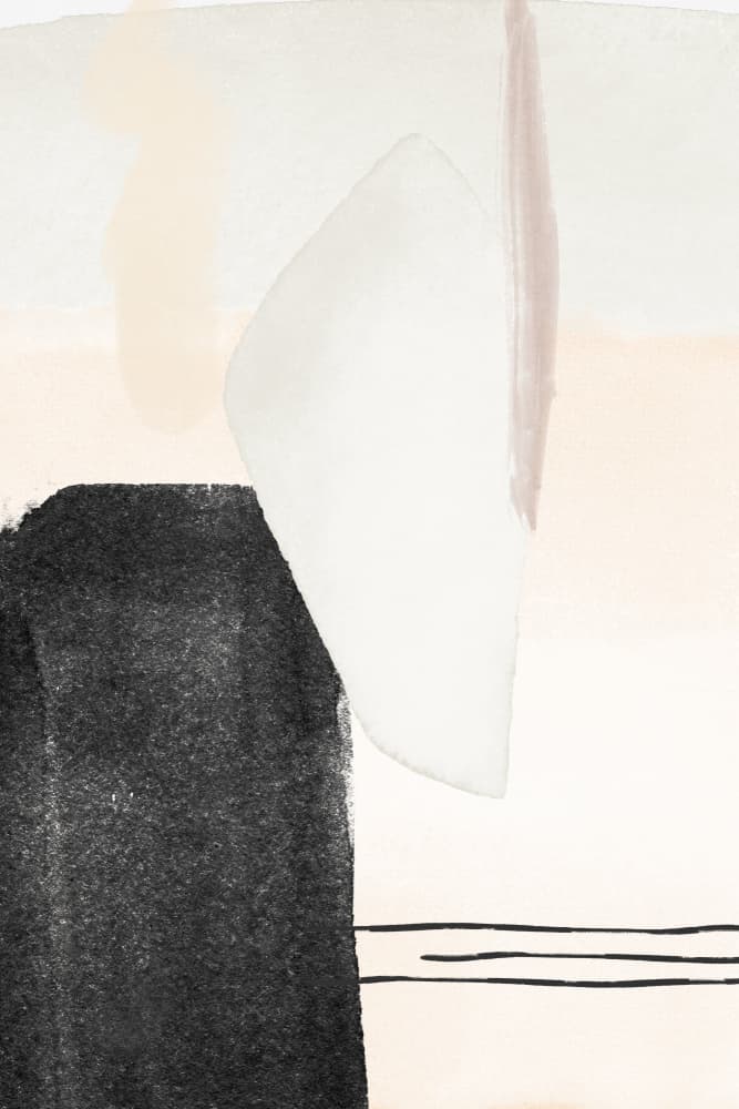 Neutral Blush Shapes by Sally Ann Moss — canvas wall art