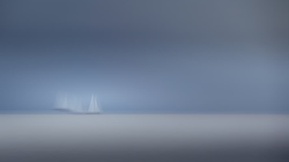 Blurred Sailboat Horizon by Ina Bouhuijzen — canvas wall art