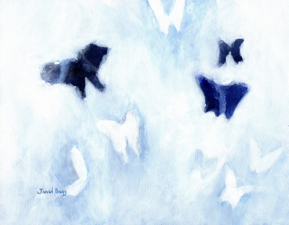 Soft Blue Butterflies