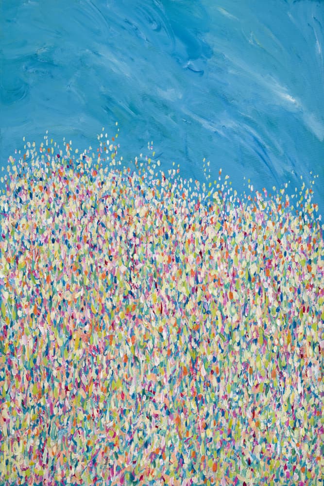 Vibrant Flower Field by Helen Joynson — canvas wall art