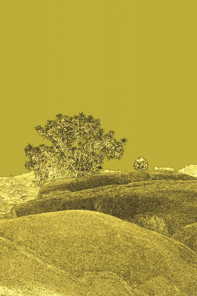 Golden Hills Landscape by Santhosh ch — canvas wall art
