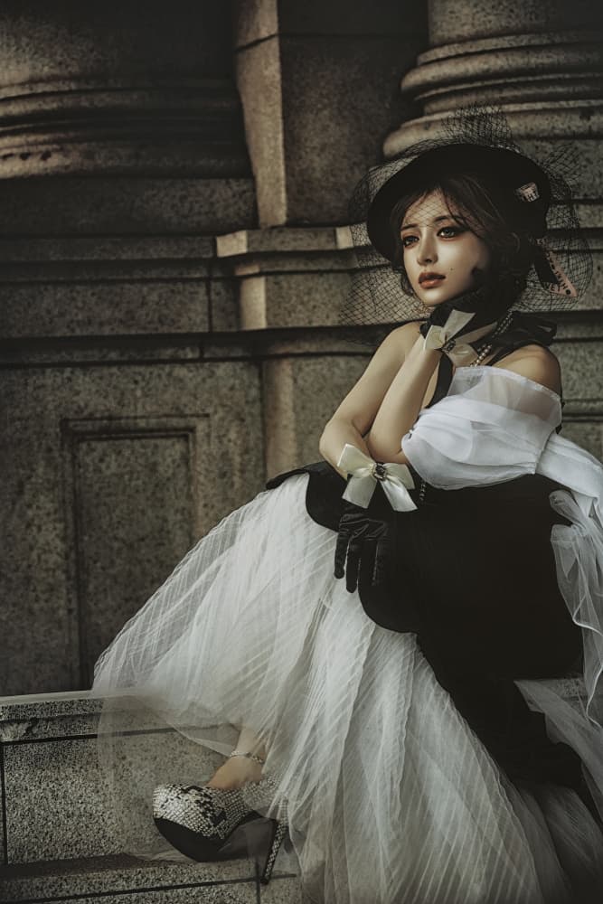 Elegant Gothic Portrait by KOIKI — canvas wall art