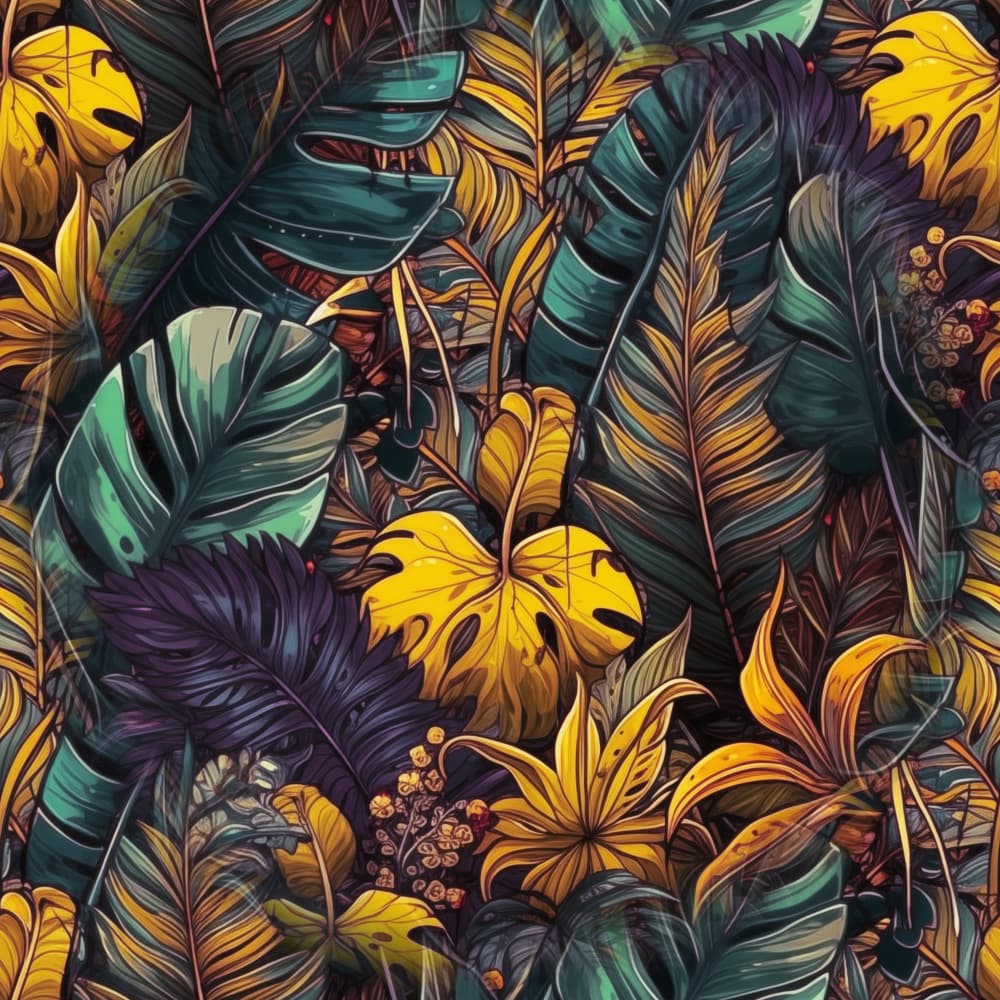 Lush Jungle Leaves by Justyna Jaszke — canvas wall art