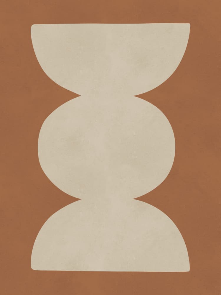 Terracotta Abstract Balance by Vitor Costa — canvas wall art