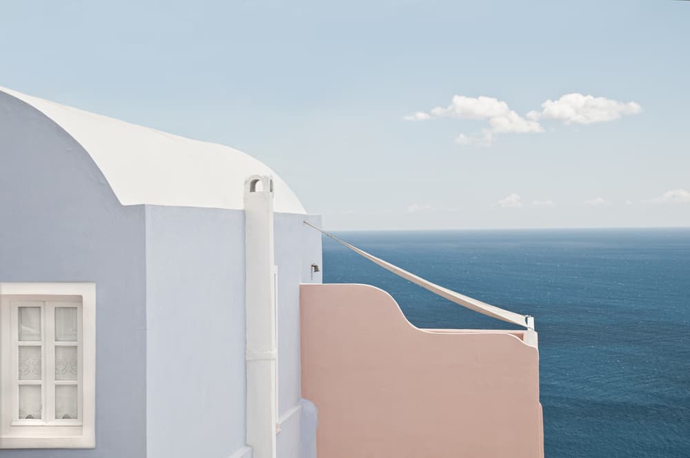 Coastal House Ocean View by Linda Wride — canvas wall art