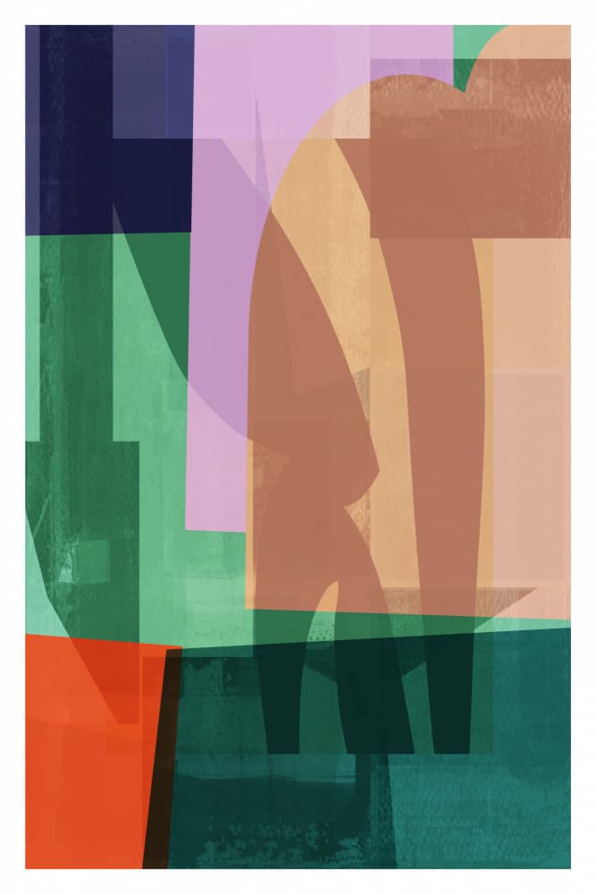 Abstract Color Block Layers by cartissi — canvas wall art