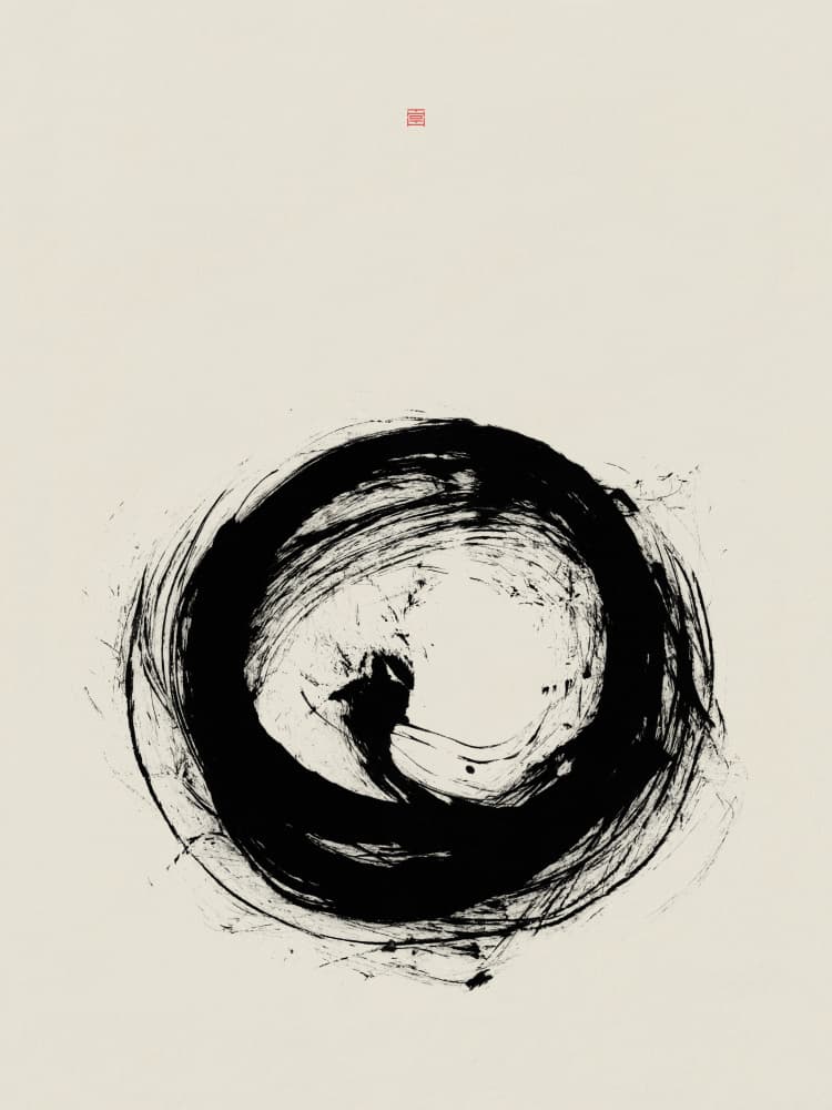 Zen Enso Circle by Thoth Adan — canvas wall art