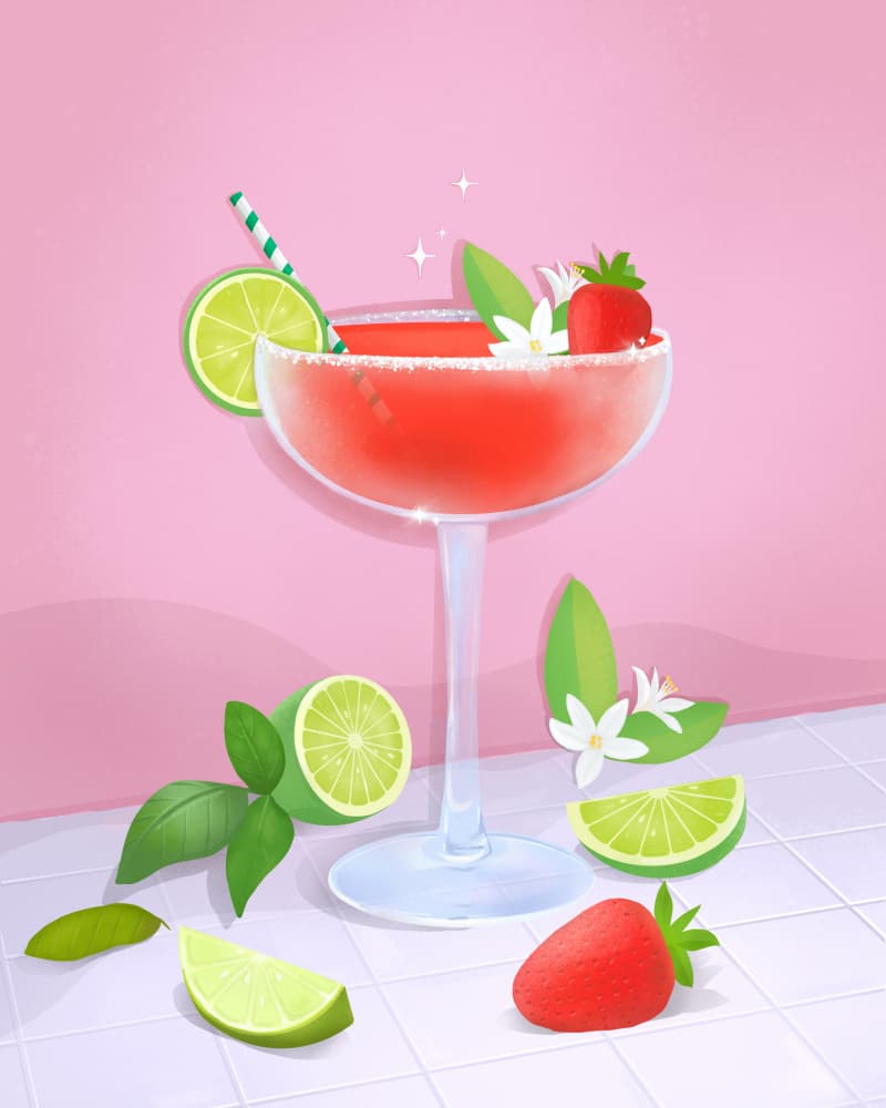 Daiquiri Cockail by Petra Lizde — canvas wall art