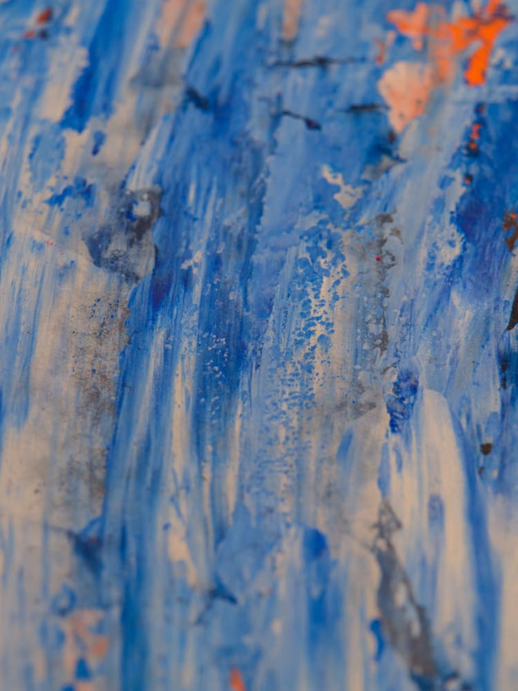 Blue Abstract Strokes by engin akyurt — canvas wall art