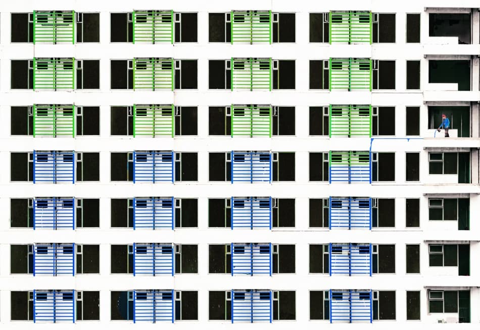 Colorful Apartment Grid by Izidor Gasperlin — canvas wall art