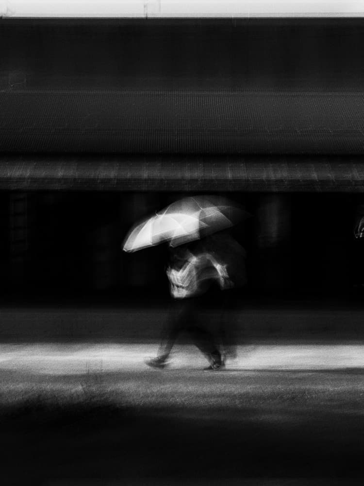 Rainy Night Walk by Kenta Tamura — canvas wall art