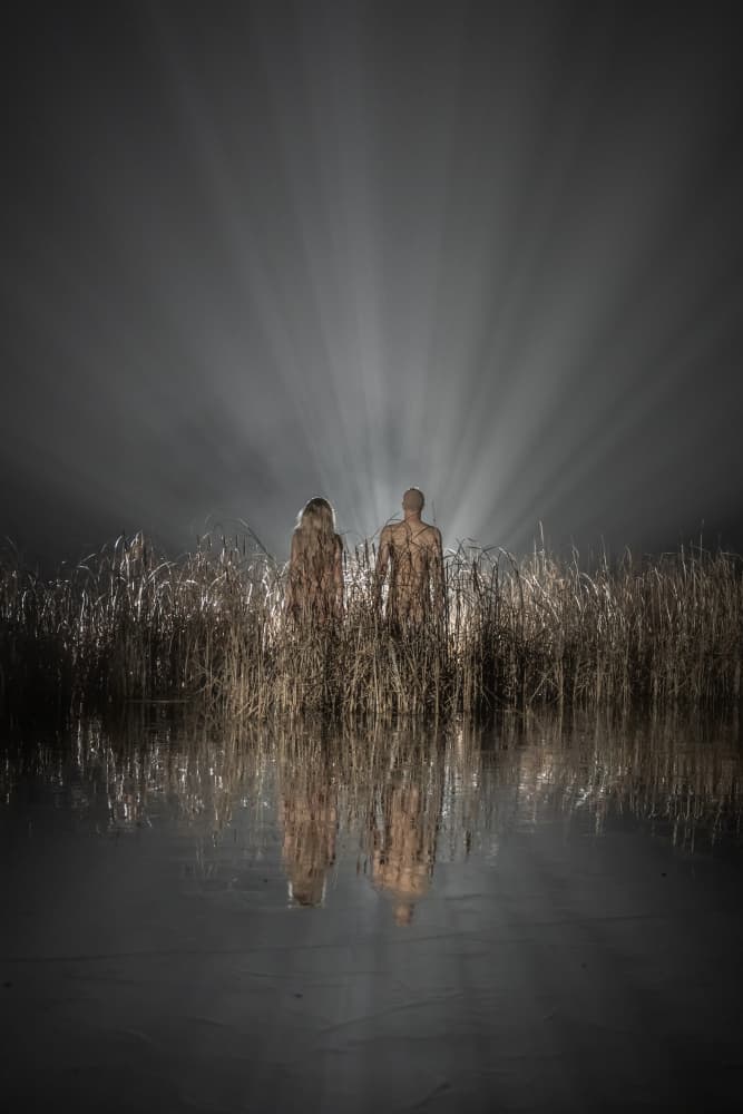 Ethereal Figures in Reeds by Leszek Paradowski — canvas wall art