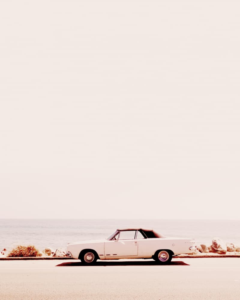 Classic Car Ocean Drive by Gemma Bardot — canvas wall art
