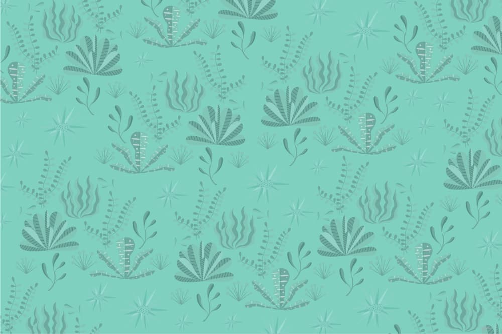 Teal Underwater Garden by Sue Skellern — canvas wall art