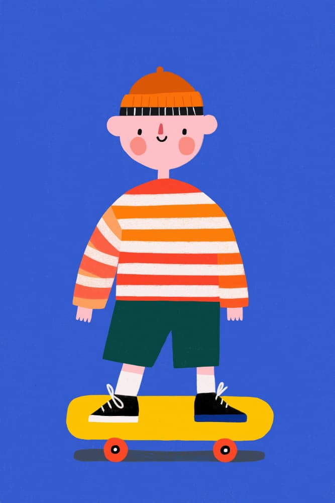Skating boy no 02 by Treechild — canvas wall art