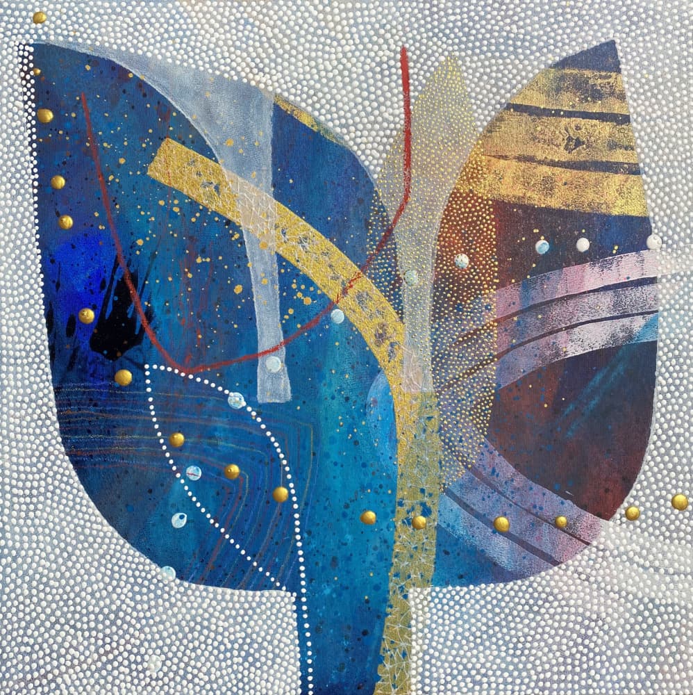 Abstract Golden Leaf by SAN STARLING — canvas wall art