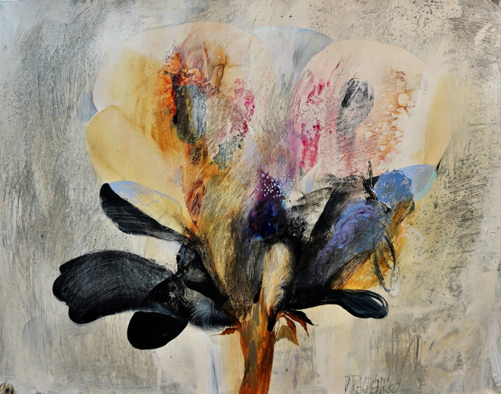 Abstract Floral Bloom by Victor Tkachenko — canvas wall art