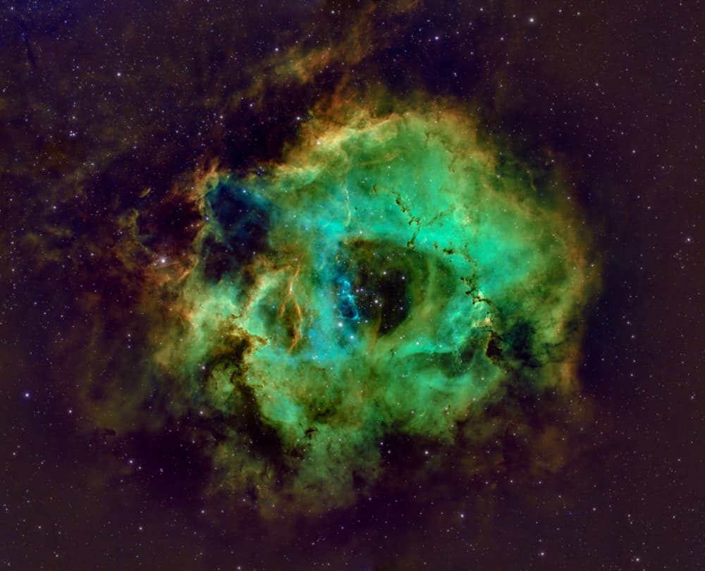 Vibrant Cosmic Nebula by James Zhen Yu — canvas wall art