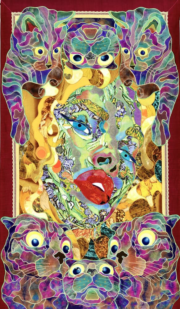 Surreal Feline Mosaic