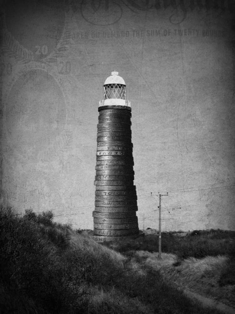 Twenty Pounds Lighthouse by Alexander Moore — canvas wall art