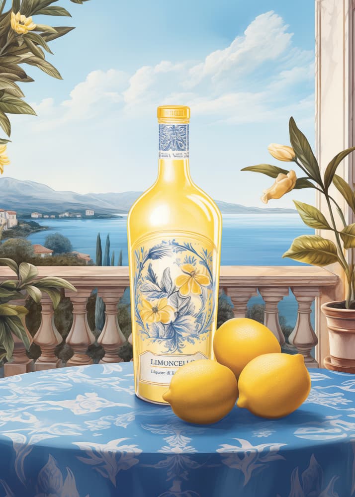 Limoncello Coastal View by Andreas Magnusson — canvas wall art