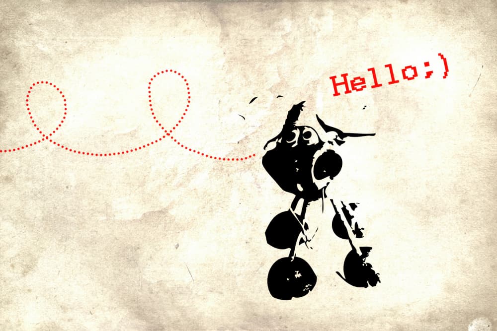 Hello Robot Friend by Rafal Kulik — canvas wall art