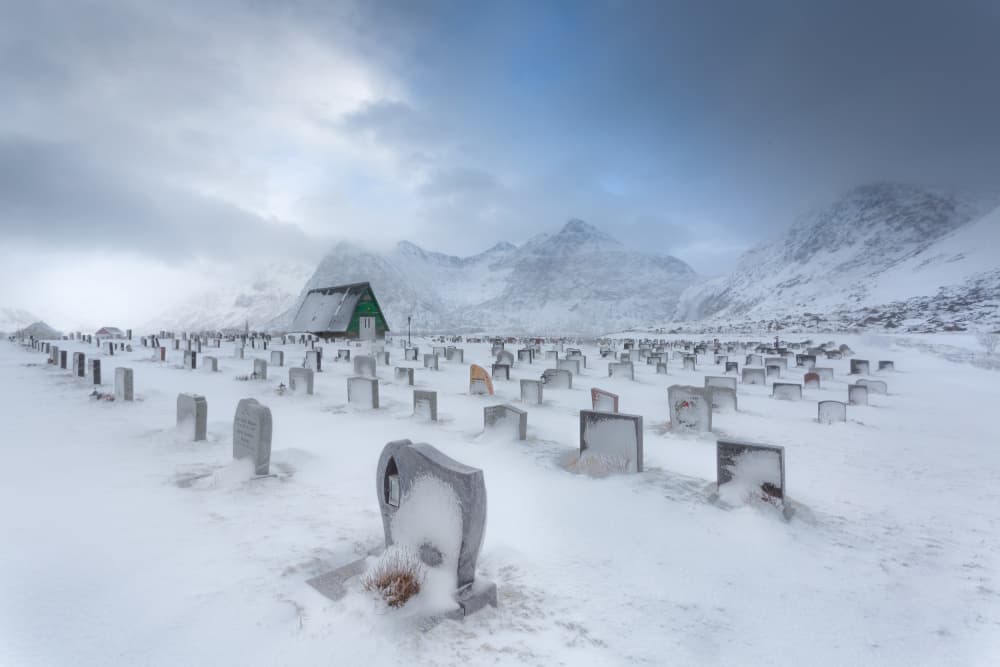 Snowy Mountain Graveyard by Boterman Patrick — canvas wall art