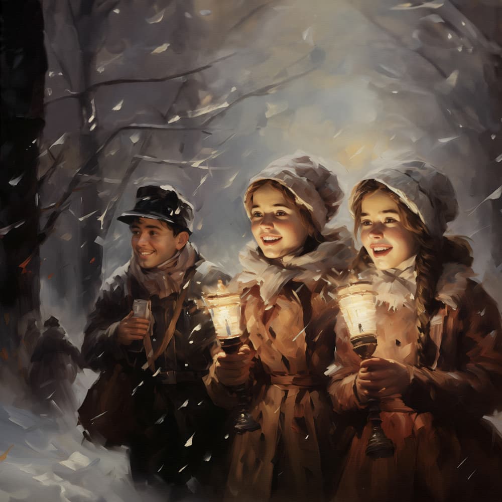 Winter Lanterns by Emel Tunaboylu — canvas wall art