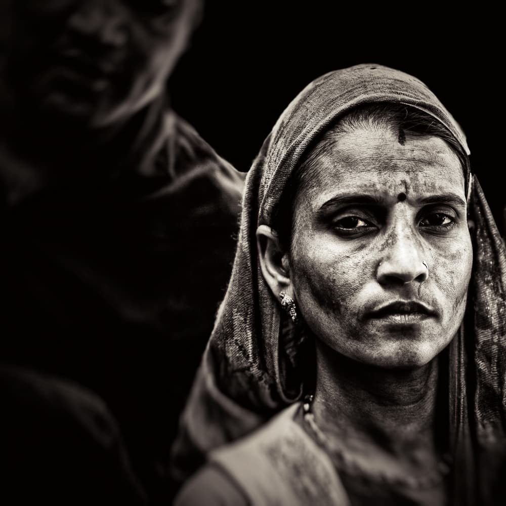Deep Gaze Portrait by Gloria Staffa — canvas wall art